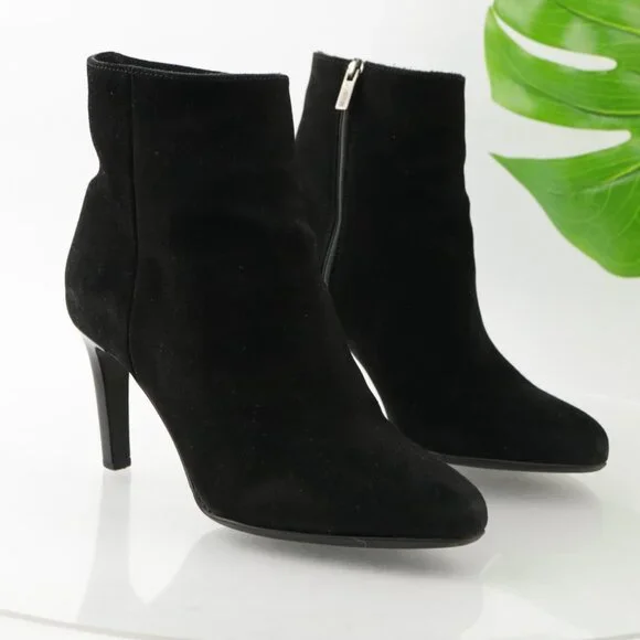 La Canadienne Womens Ellenor Boots Size 10 Waterproof Black Suede Heel Booties - Picture 11 of 13